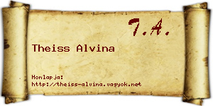 Theiss Alvina névjegykártya
